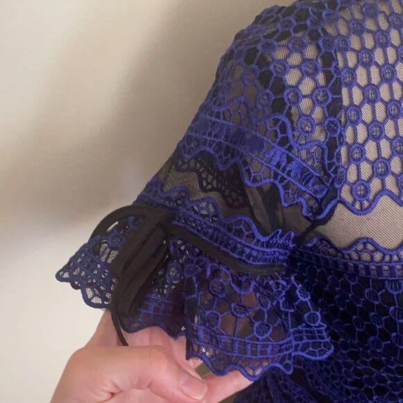 NWT Parker Ultraviolet Ruffle Lace Dress Size XS - Picture 7 of 14